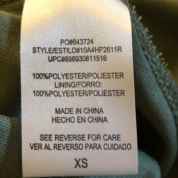 NWOT - HeartSoul Green and Cream Chevron Sheer Wide Leg Pa… - Picture 7 of 8